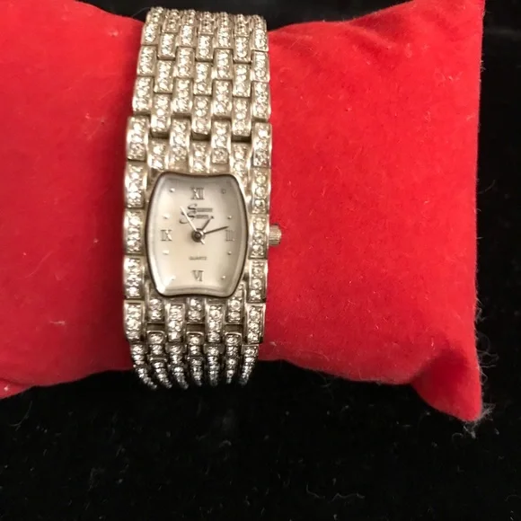 Suzanne Somers Crystal Embellished Quartz Watch  - AS IS s-l400.jpg main image 2